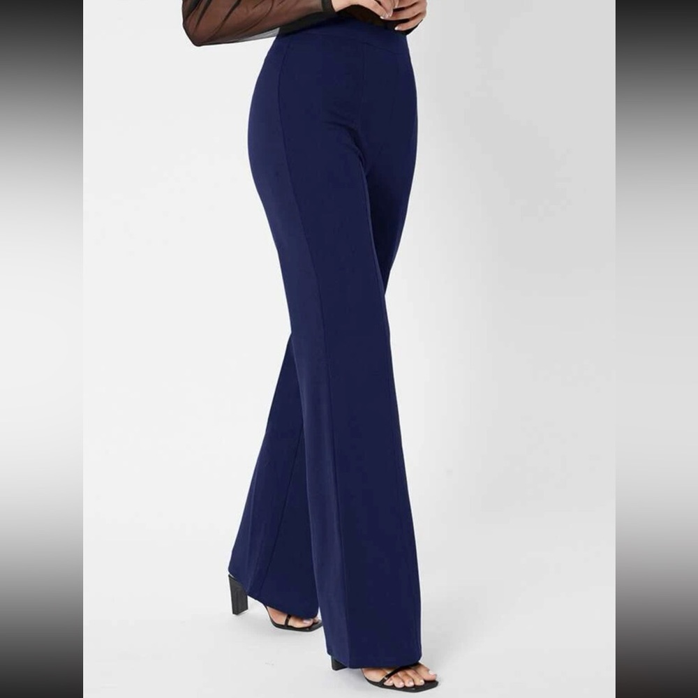 SHEIN Tall Zipper Back Solid Palazzo Pants